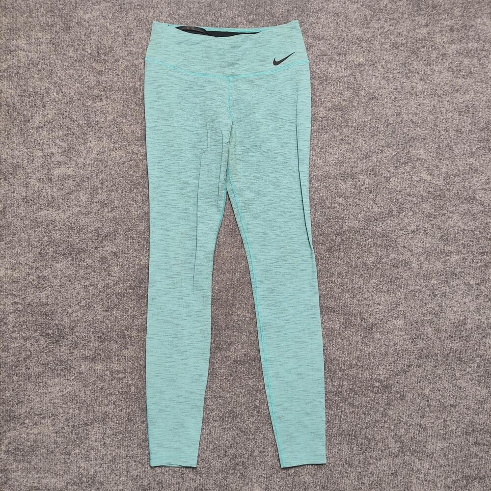 Nike Dri-FIT Leggings Womens Medium Blue Ankle Slim Fit Yoga Running Athletic